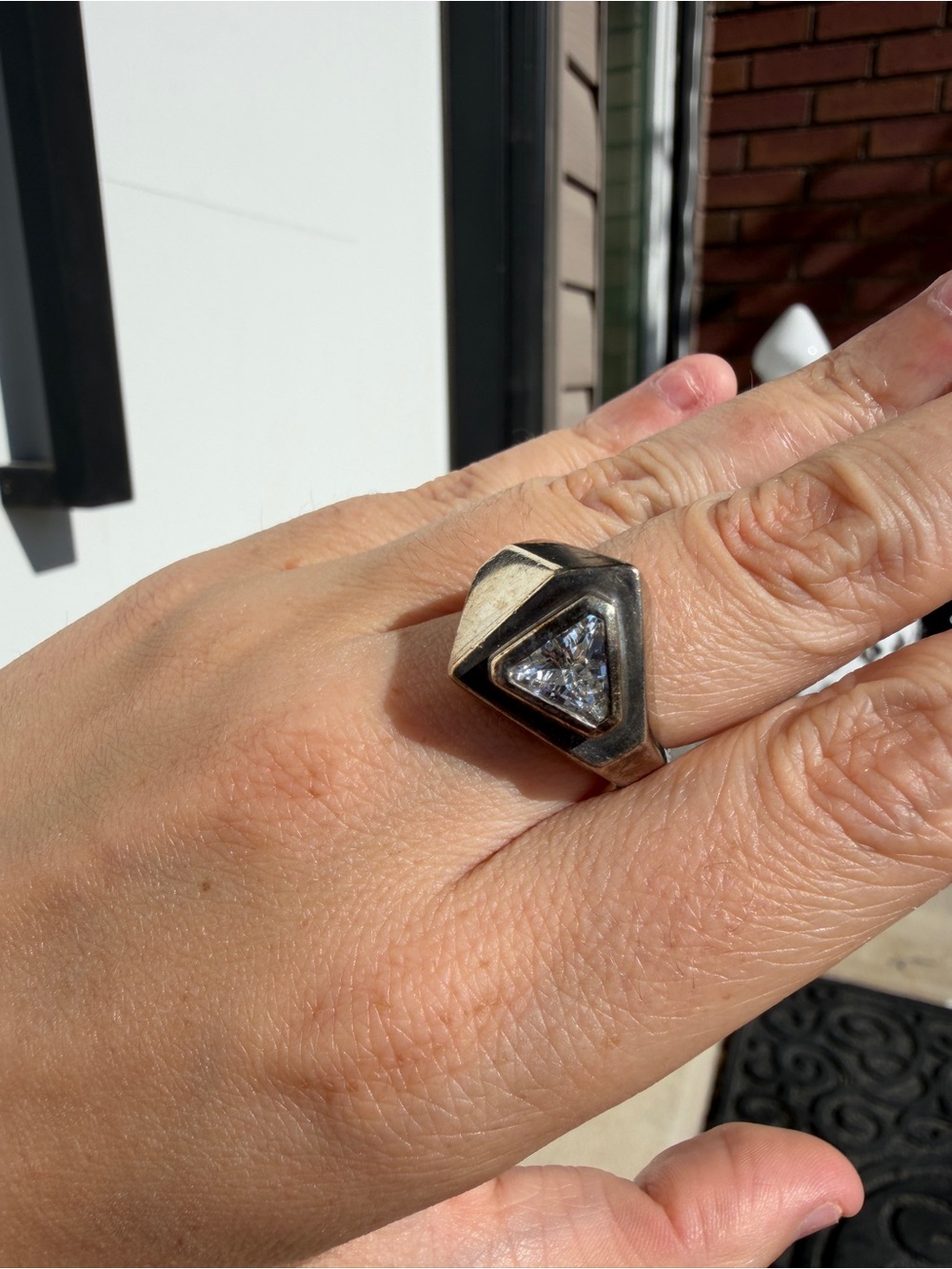 Vintage CZ Sterling Silver Ring